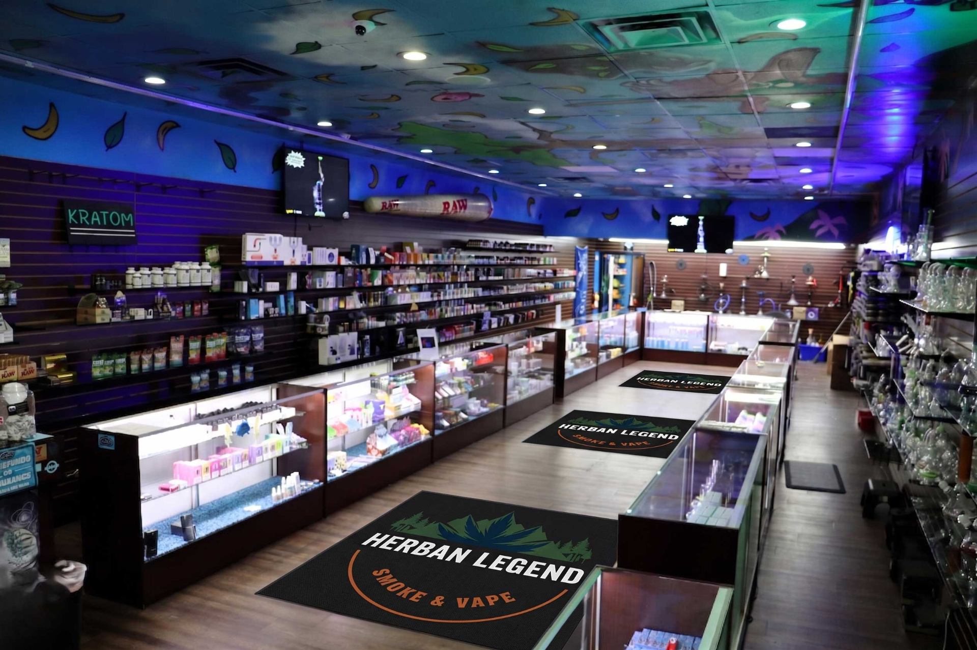 Inside the Carrollton Herban Legend Smoke Co. shop